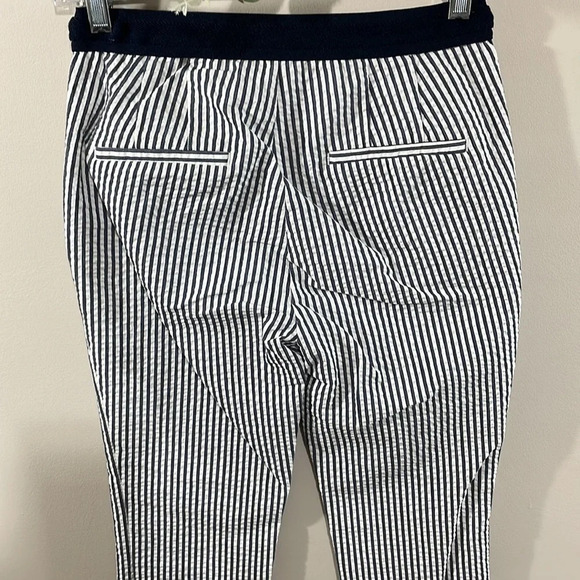 NWOT Zara Seersucker Striped Slim Trouser Pants XS - Picture 6 of 16